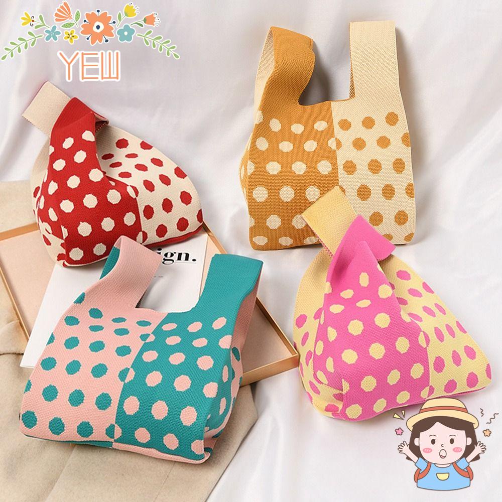 Túi Đeo Vai / Xách Tay Mini Đan Len Màu Sắc Thời Trang Xinh Xắn