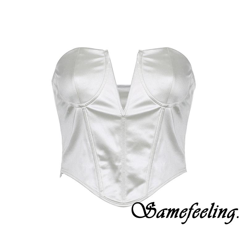 Áo Hai Dây Cổ Chữ V Màu Trơn Thời Trang Xuân Hè Cho Nữ