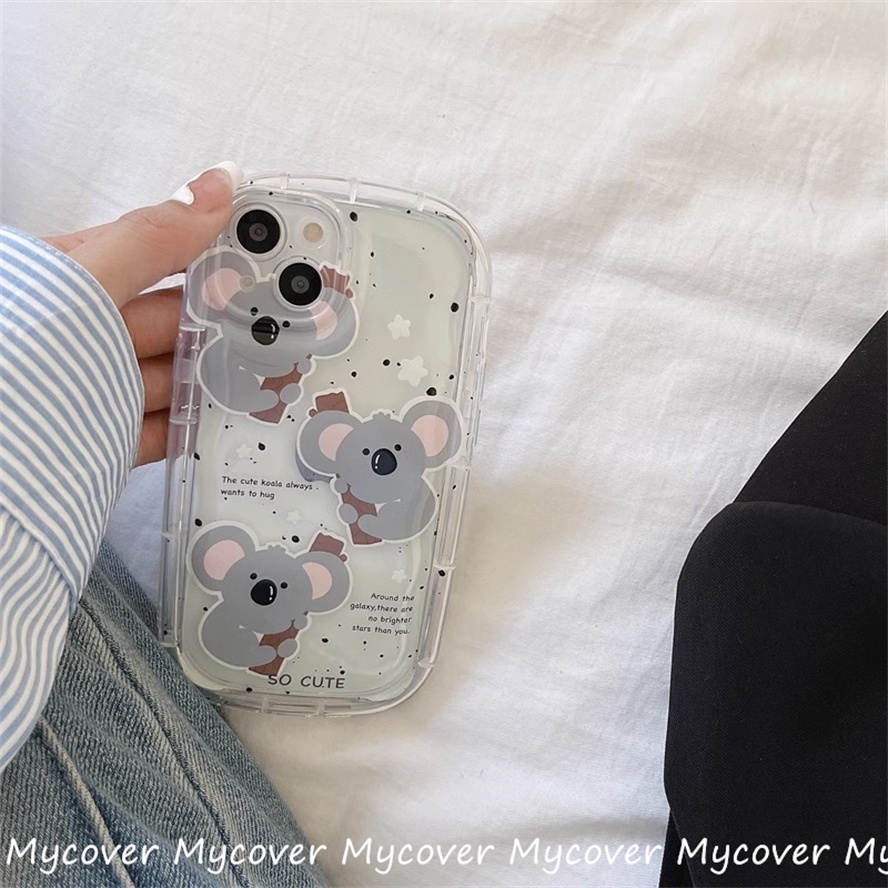 Ốp Điện Thoại Silicon Trong Suốt Hình Gấu Koala Cho iPhone 11 12 13 14 Pro Max X Xr Xs 8 7 6 Plus SE 2020