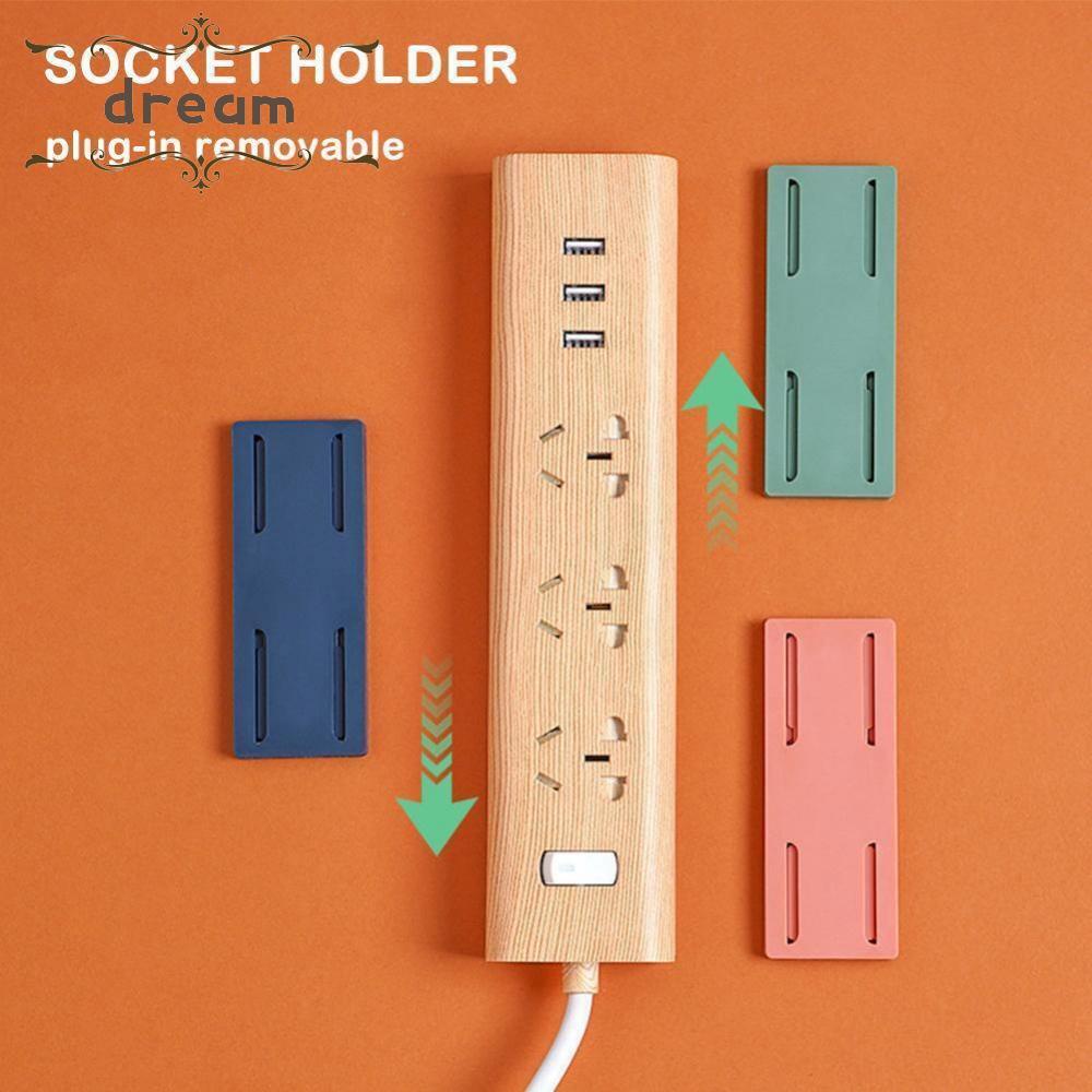 【DREAMLIFE】Socket Holder 10x4cm Accessories Cables Socket Fixator Holder Reusable