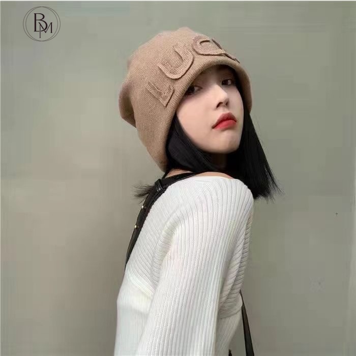 Mũ Lạnh In Chữ Nhỏ Xinh Thời Trang Nhật Bản Mới