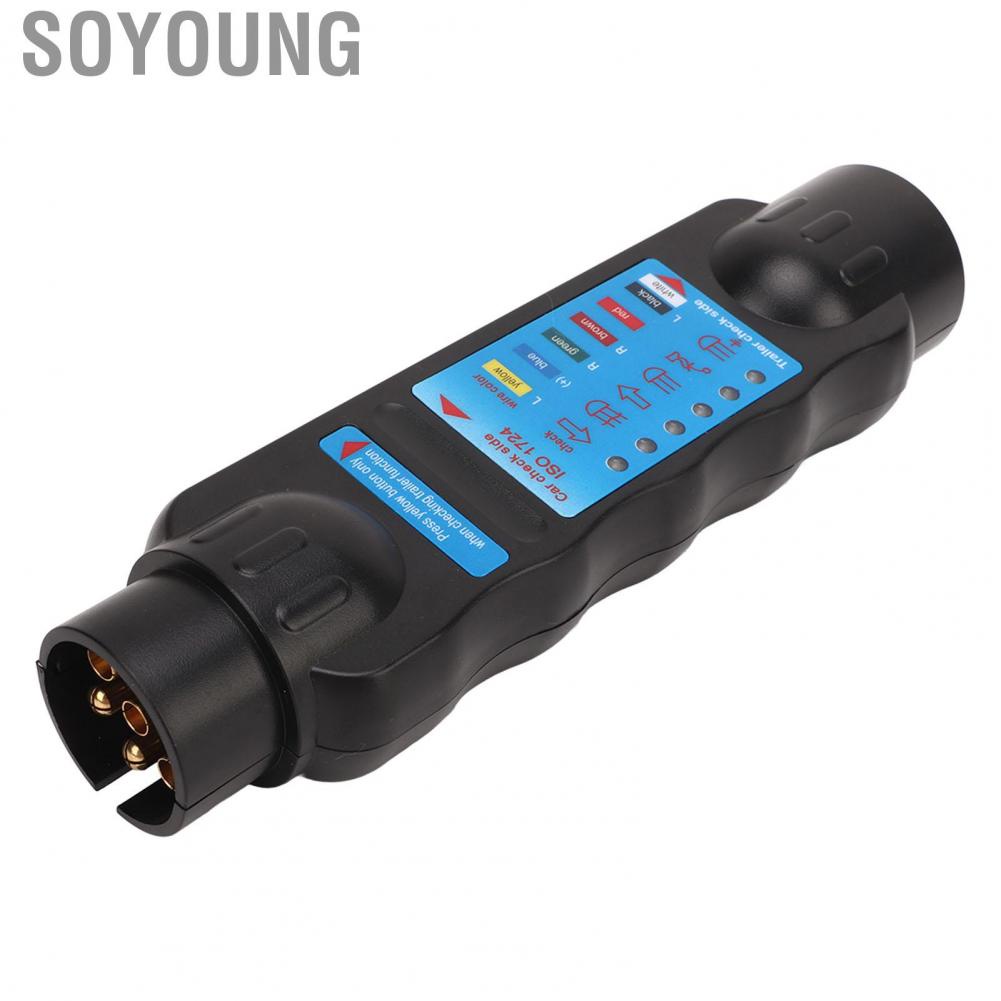 Soyoung Towing Light Diagnostic Tool 7pin Easy Operation 12V Plug and Play Trailer Wiring Circuit Tester  Powered for