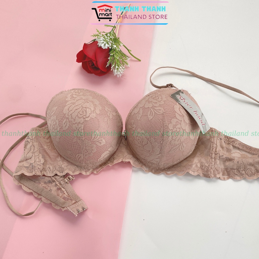 Áo ngực mút dày có gọng sisterhood 2427, push lắm nha, form quả tròn, ren mịn