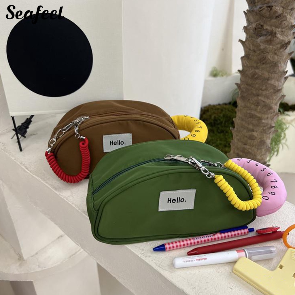 Túi Đựng Bút Chì Đa Năng Có Tay Cầm Và Khóa Kéo Tiện Dụng Cho Học Sinh