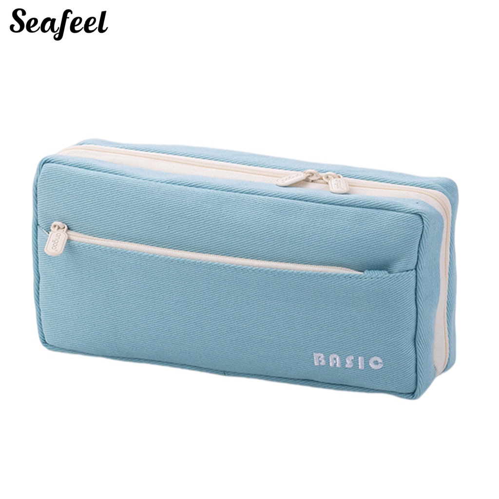 Túi Đựng Bút Nhiều Ngăn Sức Chứa Lớn Có Khóa Kéo Cho Học Sinh