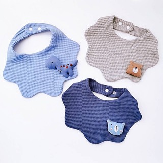 INS Korean Baby Bib Pure Cotton Bib Baby Shape Bib Children Cartoon Three-Dimensional Petals Bib bG5y