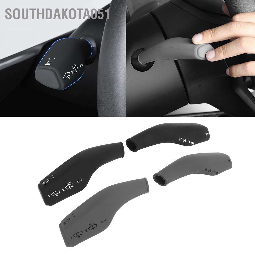 Southdakota051 2 Chiếc Bọc Vô Lăng Bánh Răng Silicone Dịch Chuyển Bao Phụ Kiện Thay Thế Cho Mẫu Tesla Model 3 Y