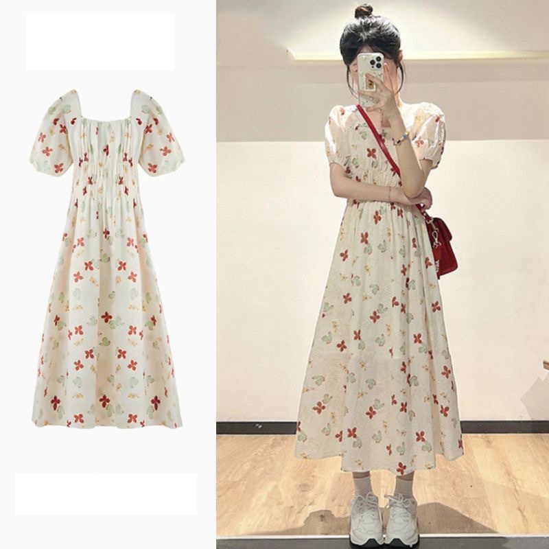 Đầm hoa XIANG NIAN NI ôm eo phong cách Hàn Quốc thời trang mùa hè 