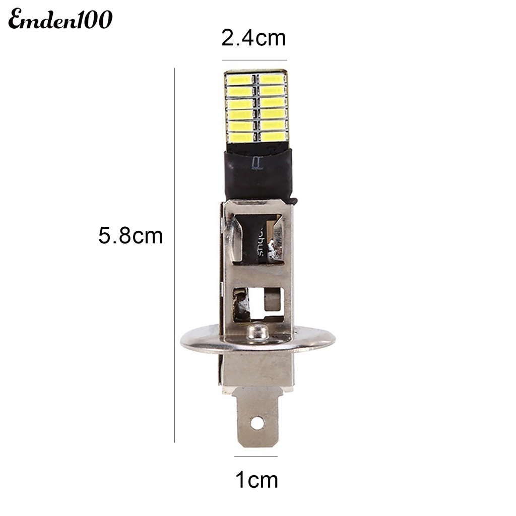 Đèn Pha Chống Sương Mù Ánh Sáng Trắng 6500K 12V HID Xenon 24-SMD H1 Cho Xe Hơi
