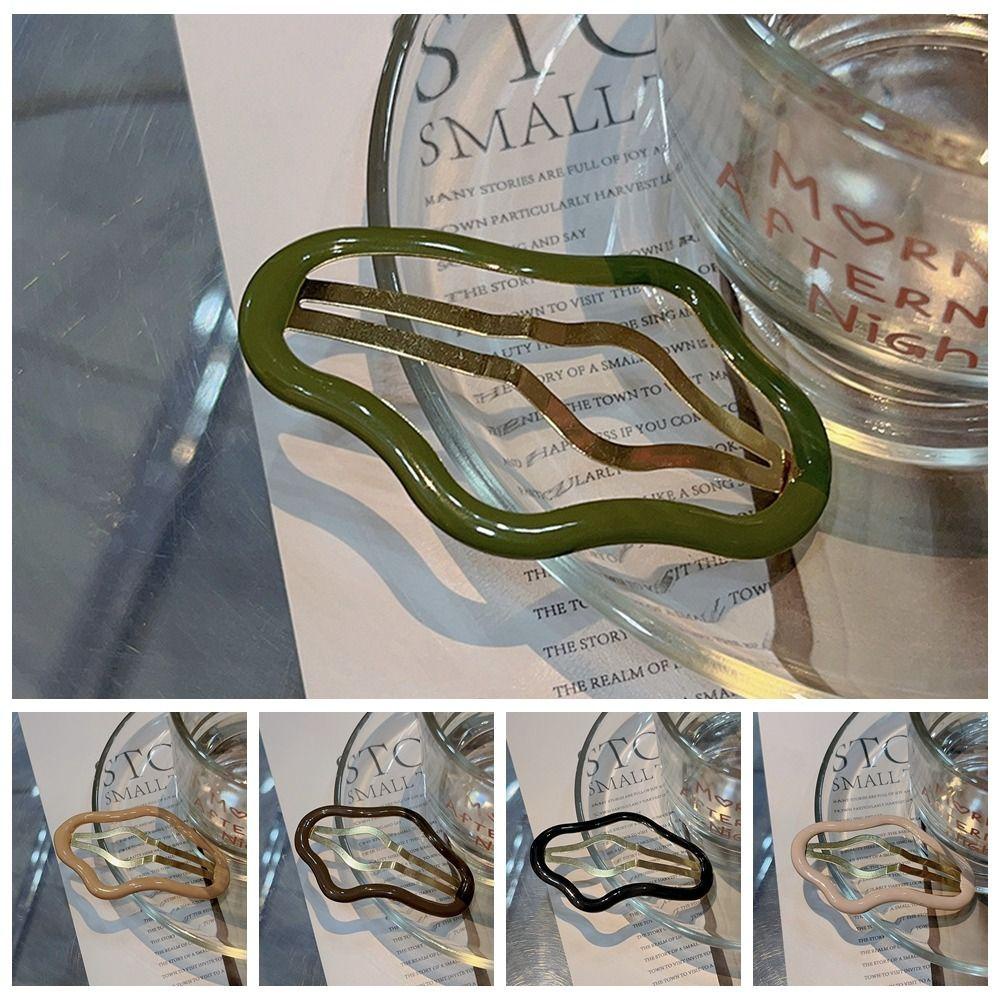 Mxbeauty Kẹp Tóc Bb Y2k Bằng Kim Loại Thiết Kế Hình Học Phong Cách Hàn Quốc Ngọt Ngào Cho Nữ