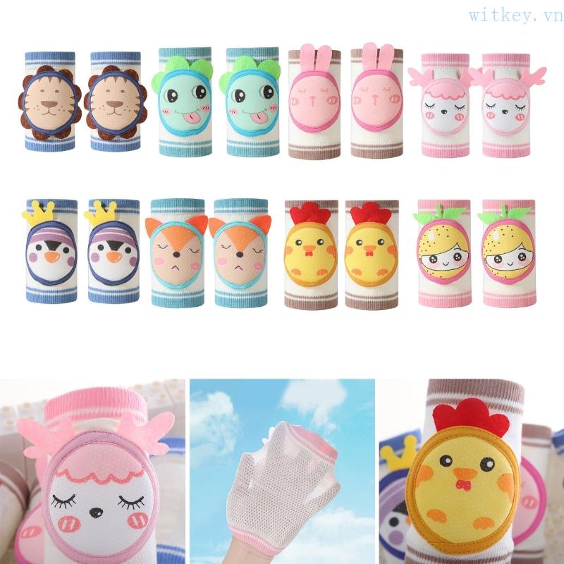 1 Cặp Đệm Bảo Vệ Đầu Gối Co Giãn Chống Trượt Cho Bé Tập Bò