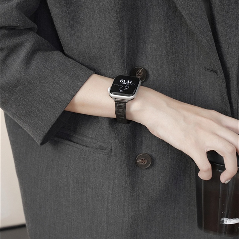 Dây Đeo Inox Milanis Cho Đồng Hồ Thông Minh Apple Watch 8 7 6 SE 5 4 3 38 40 41 45 49MM 42 44MM