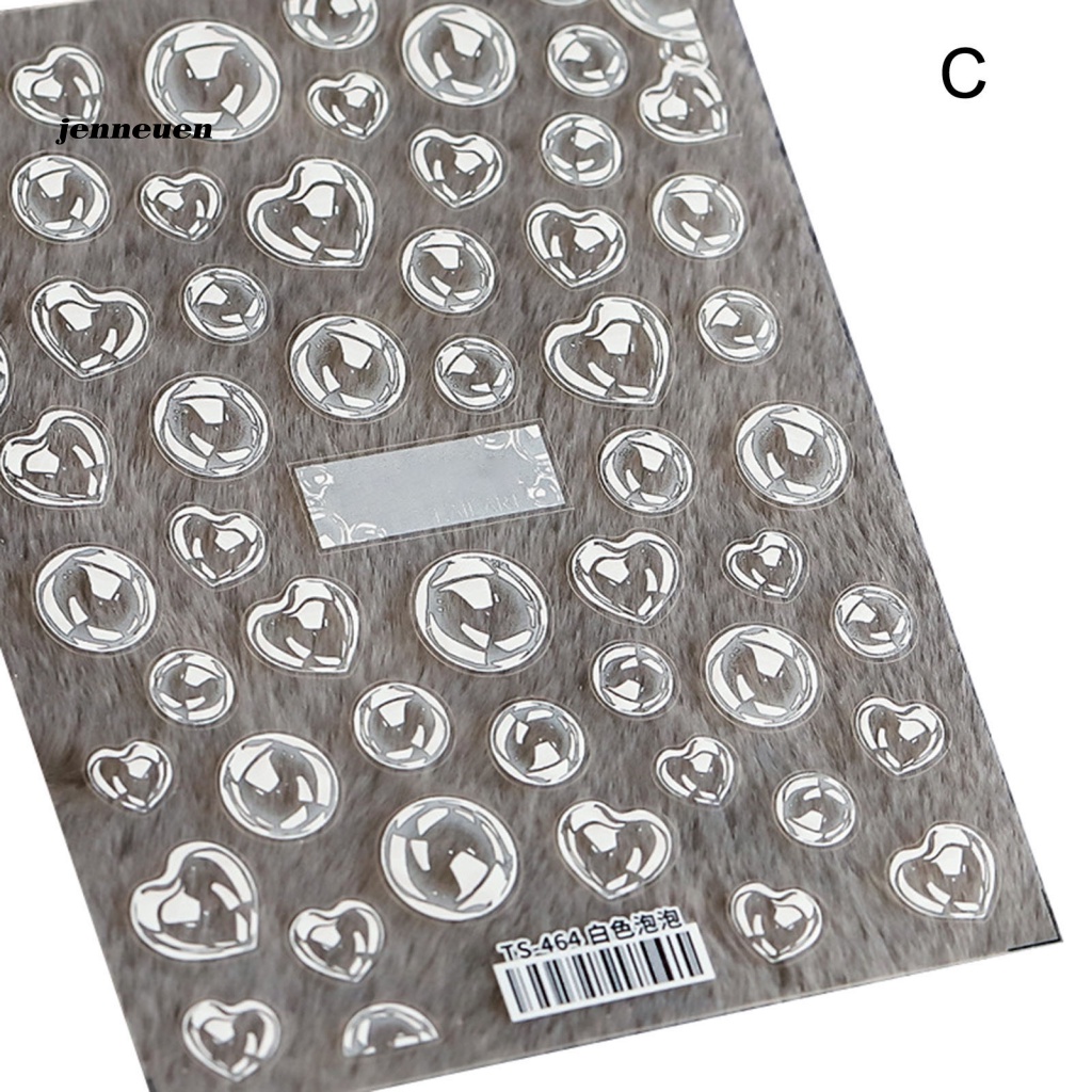 Miếng Dán Bong Bóng Trong Suốt Nhiều Hình Dạng Dùng Trang Trí Móng Tay DIY