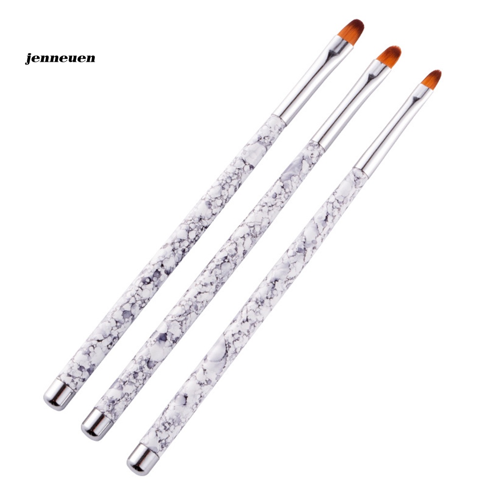 Set 3 Cọ Vẽ Trang Trí Móng Tay Nghệ Thuật Đầu Tròn Họa Tiết Đá Hoa Cương