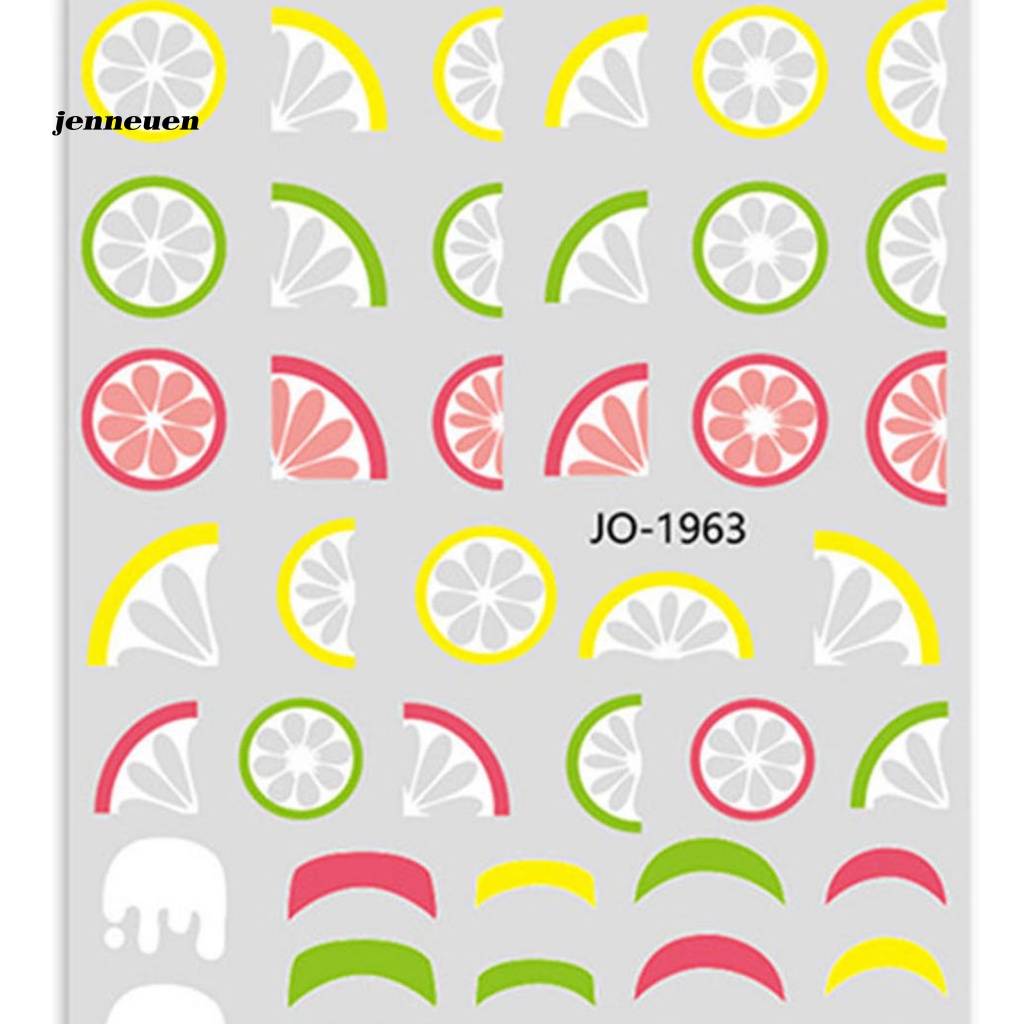 Nhãn Dán Móng Tay Tự Dính Chủ Đề Trái Cây 6 Kiểu Cho Salon