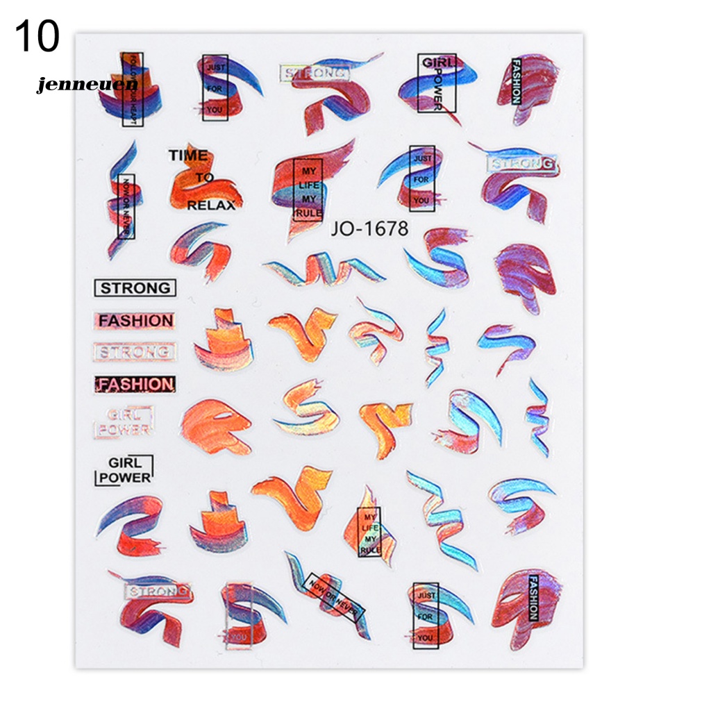 Miếng Dán Trang Trí Móng Tay Họa Tiết Tinh Tế Dễ Dàng Tẩy Rửa