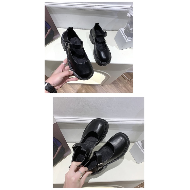 Giày Cao Gót Da Nhám Mũi Tròn Phong Cách Anh Quốc 2023 Cho Nữ