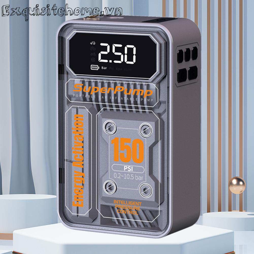 Máy Bơm Lốp Xe 60W Có Màn Hình LCD Hiển Thị