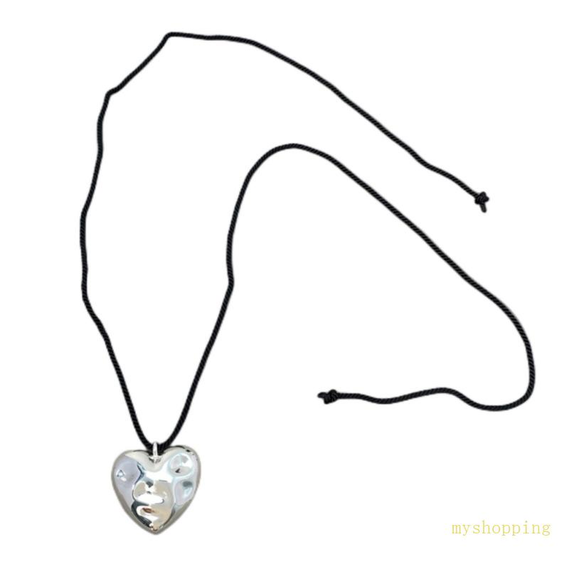 Vòng Cổ Choker Y2K Mặt Hình Trái Tim Có Thể Điều Chỉnh Kích Cỡ Thời Trang Cho Nữ