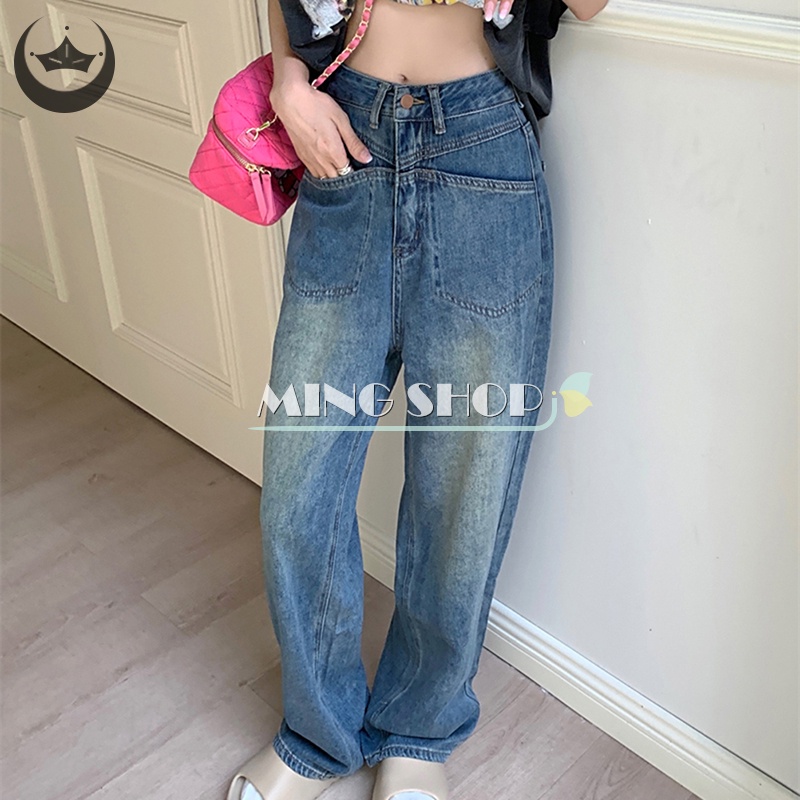 Quần Jeans Nữ Lưng Cao Ống Loe Thời Trang Hàn Quốc