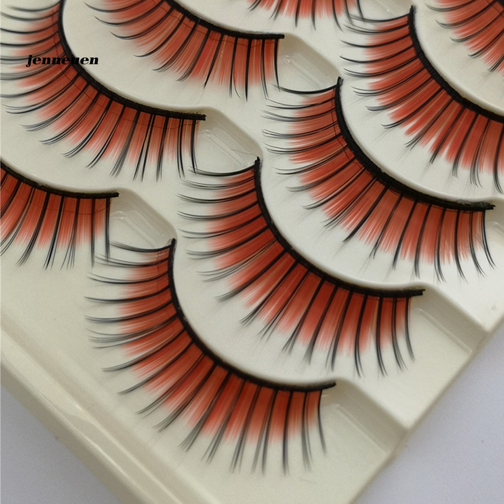 Lông Mi Giả Dày Dài Tự Nhiên Nhiều Màu Sắc Thời Trang