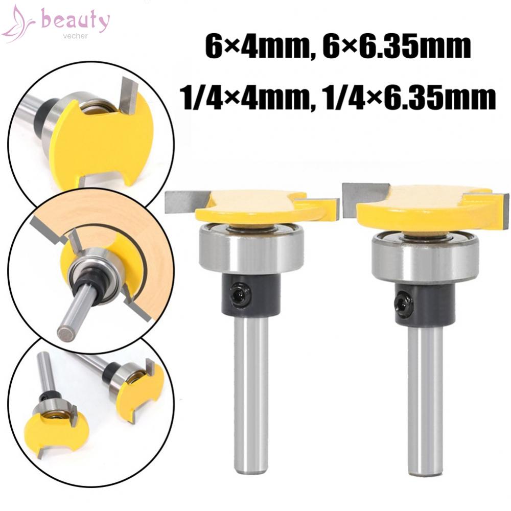 Mũi Phay Router Loại T Màu Vàng / Bạc Có Vòng Bi Dưới Cho Chế Tác Gỗ