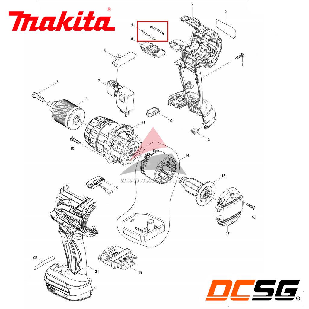 Lò xo lá dùng thay thế cho máy DDF481/ DHP481/ XPH07 Makita 232220-0  | DCSG