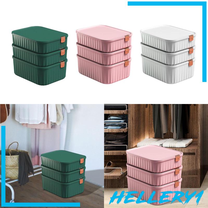 Bộ 3 Hộp Đựng Đồ Dùng Có Nắp Đậy Tiện Dụng Cho Gia Đình