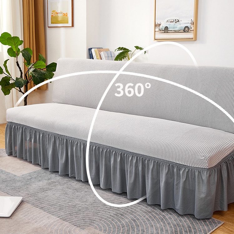 Vỏ Bọc Ghế Sofa 1 / 2 / 3 / 4 Chỗ Ngồi Chống Bụi Co Giãn Gấp Gọn Không Cánh Tay Trang Trí Phòng Khách