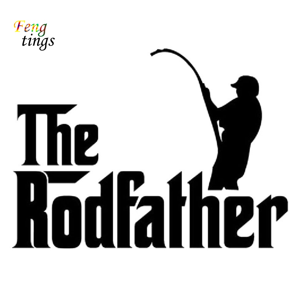 Sticker Phản Quang Hình Câu Cá The Rodfather Trang Trí Cửa Sổ Xe Hơi