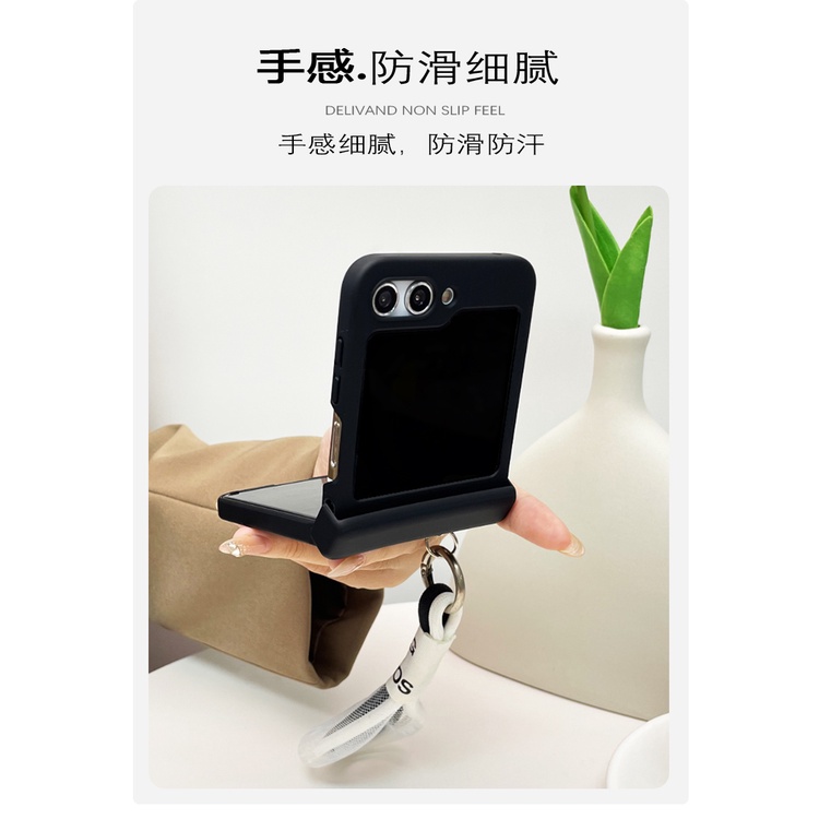 Bao Da Điện Thoại Hình Bùi Nhùi Màu Đen Thời Trang Cho samsung galaxy z flip 5 4 3 5g flip5 zflip5 zflip4 Ốp