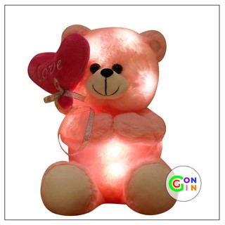 Đồ chơi gấu bông có đèn led phát sáng mini cute Gon Gin