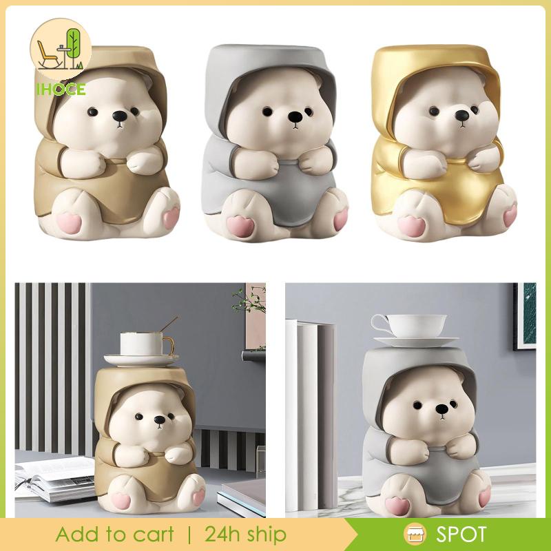 Mô Hình Gấu Bằng Nhựa Resin Để Bàn Trang Trí Văn Phòng