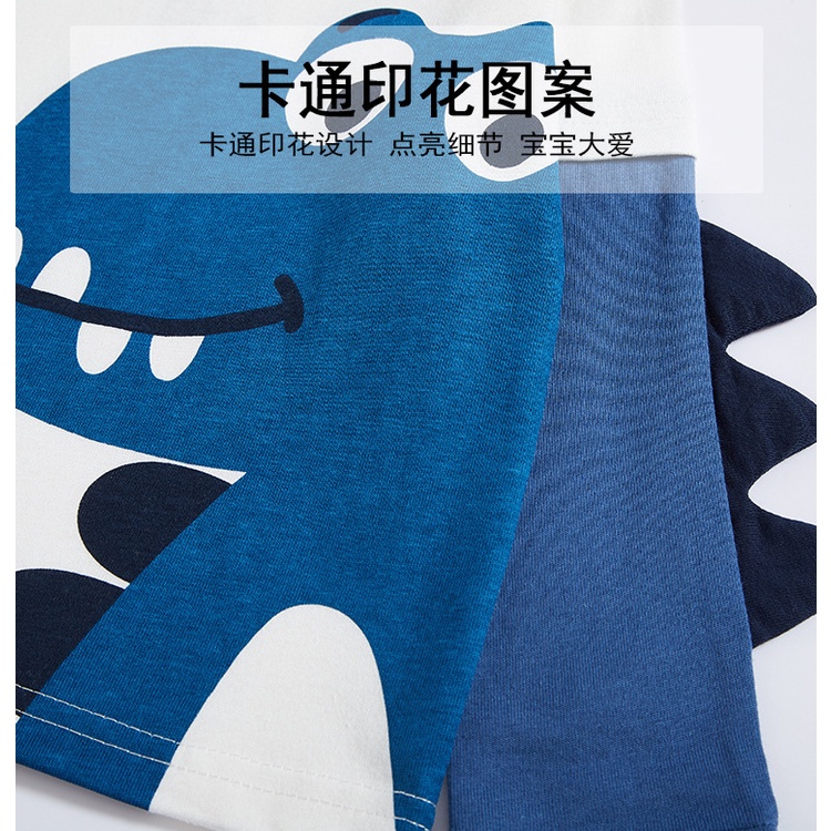 Áo Thun Tay Dài In Hình Khủng Long 3D Phong Cách Hàn Quốc Thời Trang Cho Nam Và Nữ