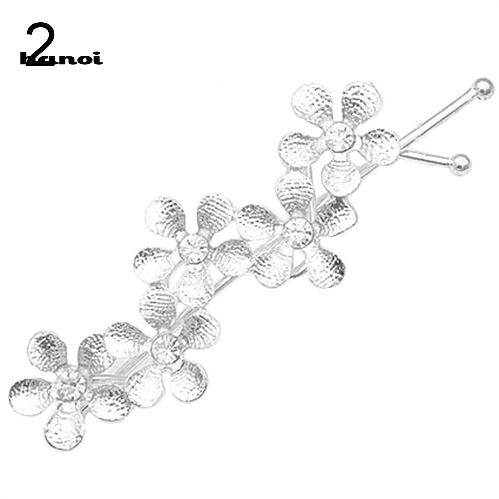 Kẹp Tóc Hoa Đính Đá Lấp Lánh Thời Trang Cho Nữ