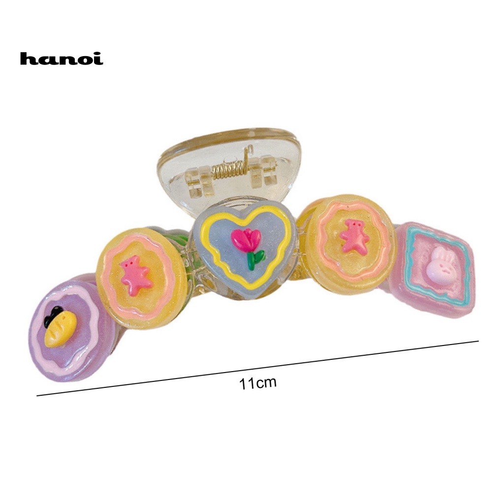 Kẹp Tóc Nhựa Họa Tiết Hoạt Hình Màu Kẹo Ngọt Dành Cho Nữ
