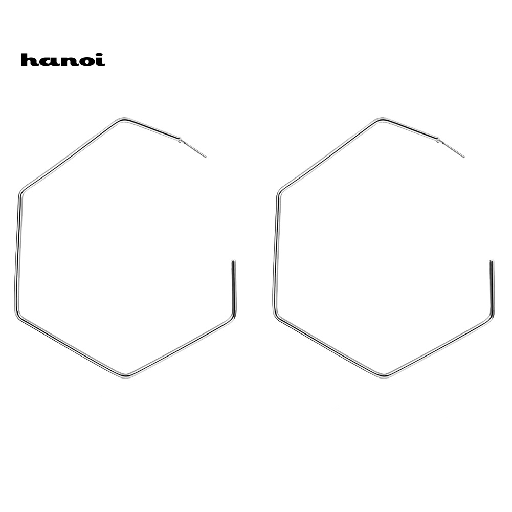 Khuyên Tai Hình Lục Giác Thời Trang Cá Tính Dành Cho Nữ