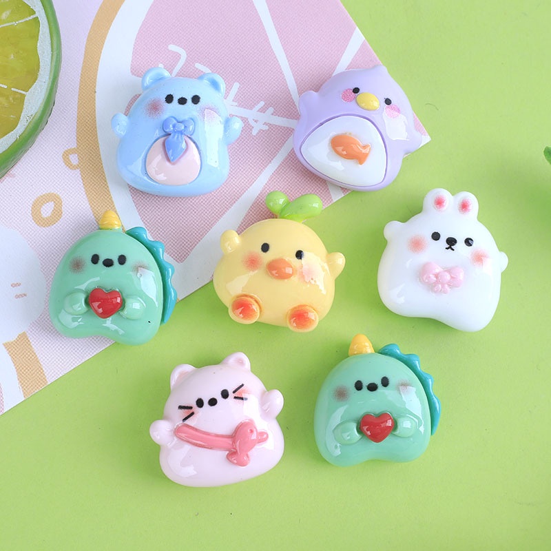 Set 10 Phụ Kiện Khóa Trang Trí Điện Thoại Hình Động Vật Hoạt Hình Ngộ Nghĩnh