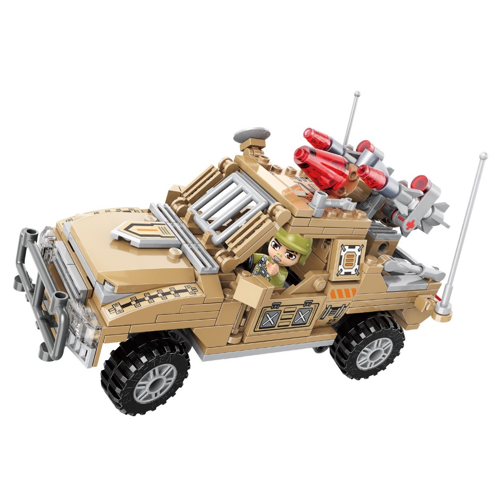 Đồ Chơi Lắp Ráp Xe Quân Sự Qman 22012 - Xe Cơ Động Nhanh  Dành Cho Bé Trai Trên 6 Tuổi