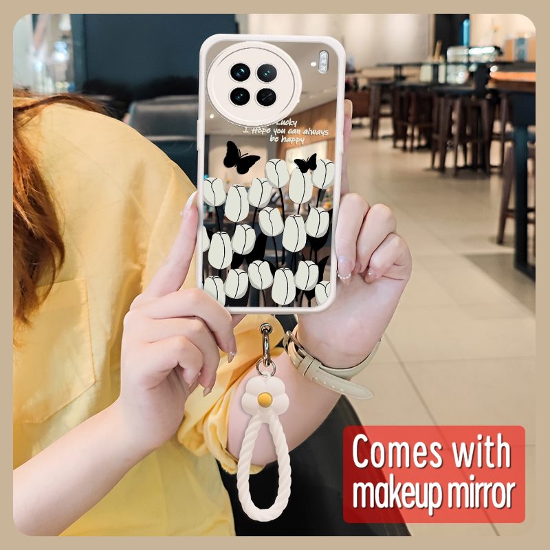 Texture Soft case Phone Case For VIVO X90 5G/V2241A/X90S
flower Anti drop airbag Raised lens lovely literature Full edging
