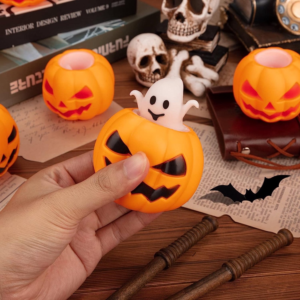 Bóng Cao Su Hình Ma Bí Ngô Trang Trí Halloween