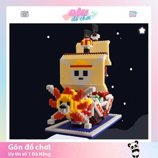 Mô hình thuyền one piece lắp ráp thousand sunny tàu hải tặc xếp hình Gôn đồ chơi