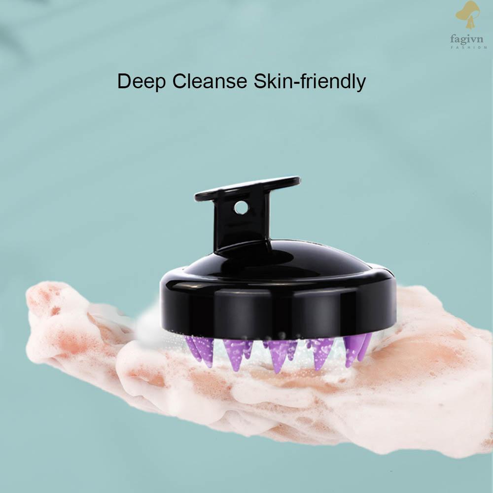 Bàn Chải Massage Da Đầu Bằng Silicone Mềm Mại Tiện Dụng