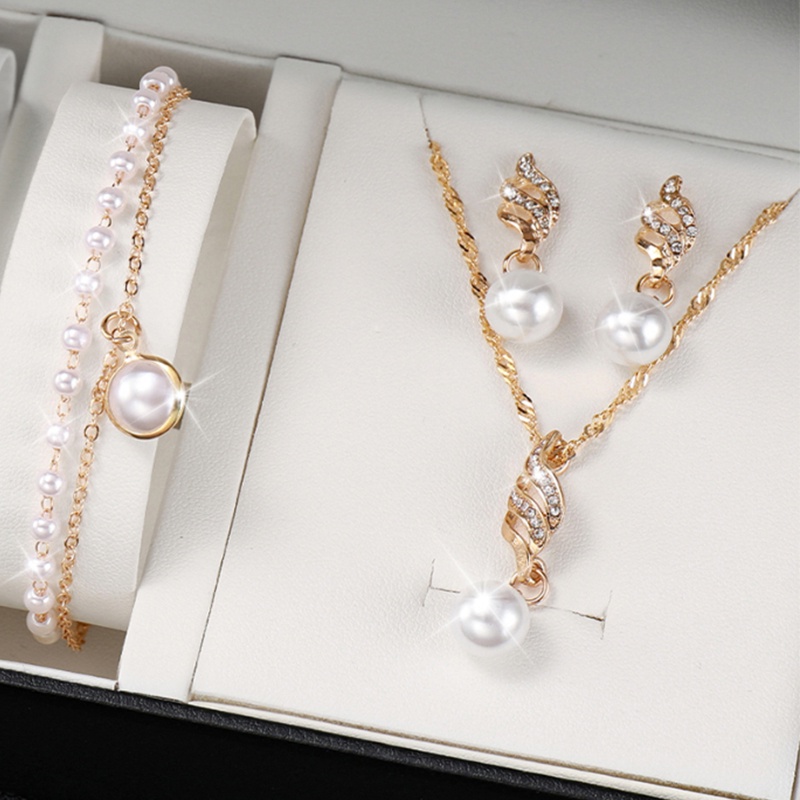 Bộ Trang Sức Đính Kim Cương Nhân Tạo Phong Cách INS Cao Cấp Dành Cho Nữ