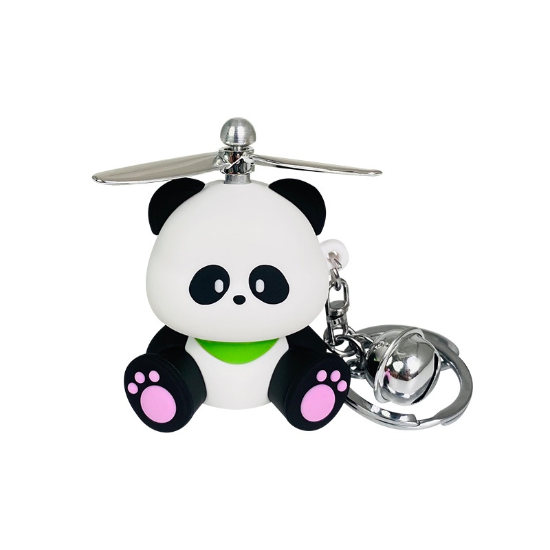 Móc Khóa Xe Hơi Hình Gấu Trúc Hoạt Hình Sáng Tạo