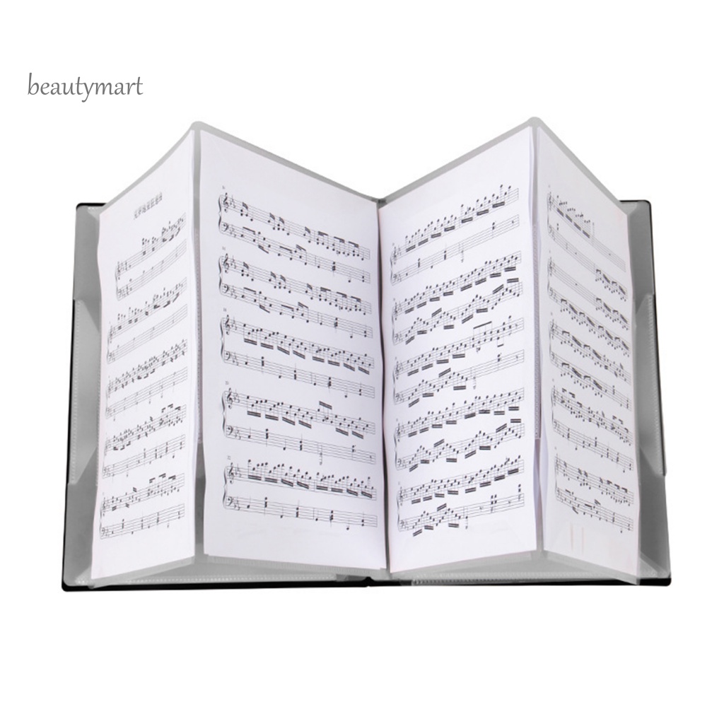 Beautymartm1 A4 Bìa Đựng Bản Nhạc 4 Mặt 40 Tờ Cho Đàn Piano