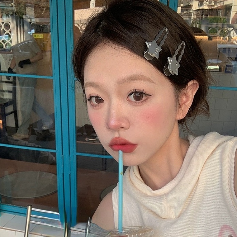 Kẹp Tóc Nhỏ Hình Ngôi Sao Năm Cánh Màu Xám Bạc Thời Trang