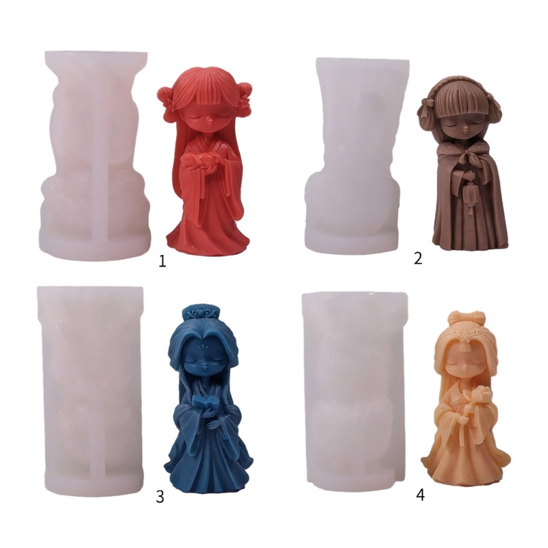 Khuôn Làm Nến Để Bàn Bằng silicone Hình Cô Gái
