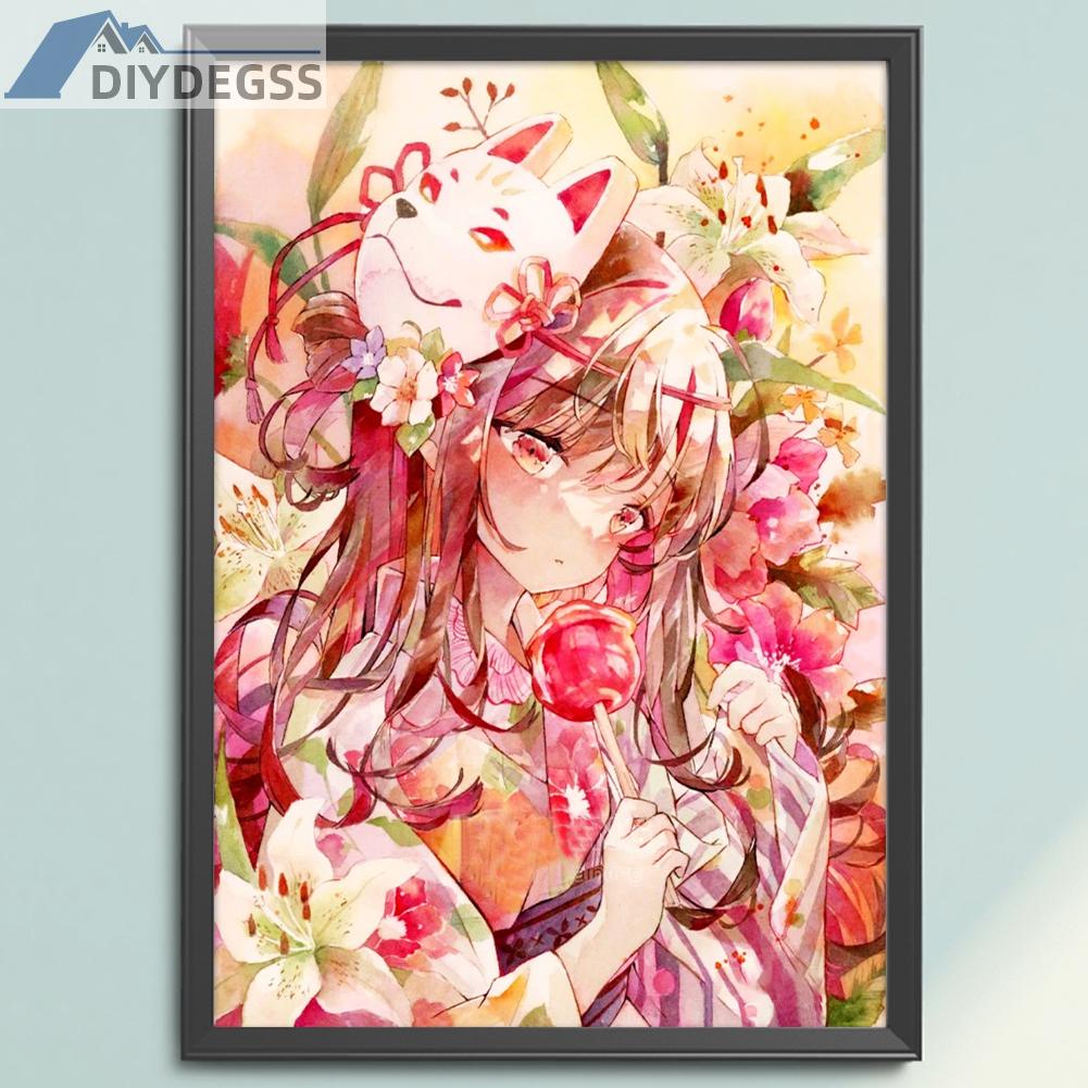 Toàn Bộ Bộ Tranh Thêu Chữ Thập 11CT Bằng cotton Thân Thiện Với Môi Trường Hình Cô Gái