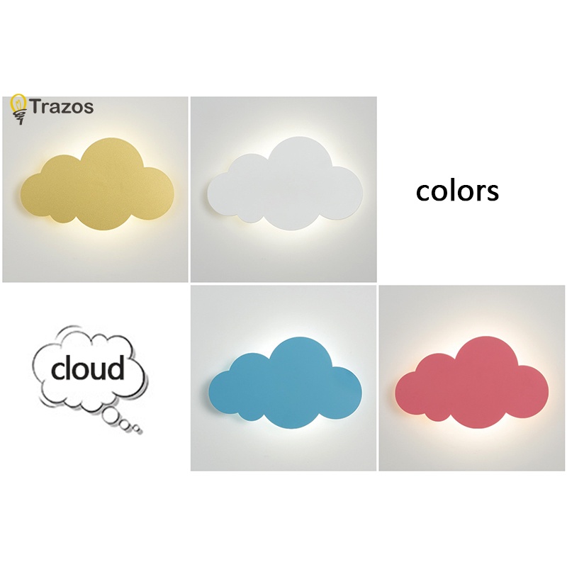 Đèn LED Gắn Tường Hình Đám Mây Nhiều Màu Sắc Trang Trí Phòng Ngủ Cho Bé